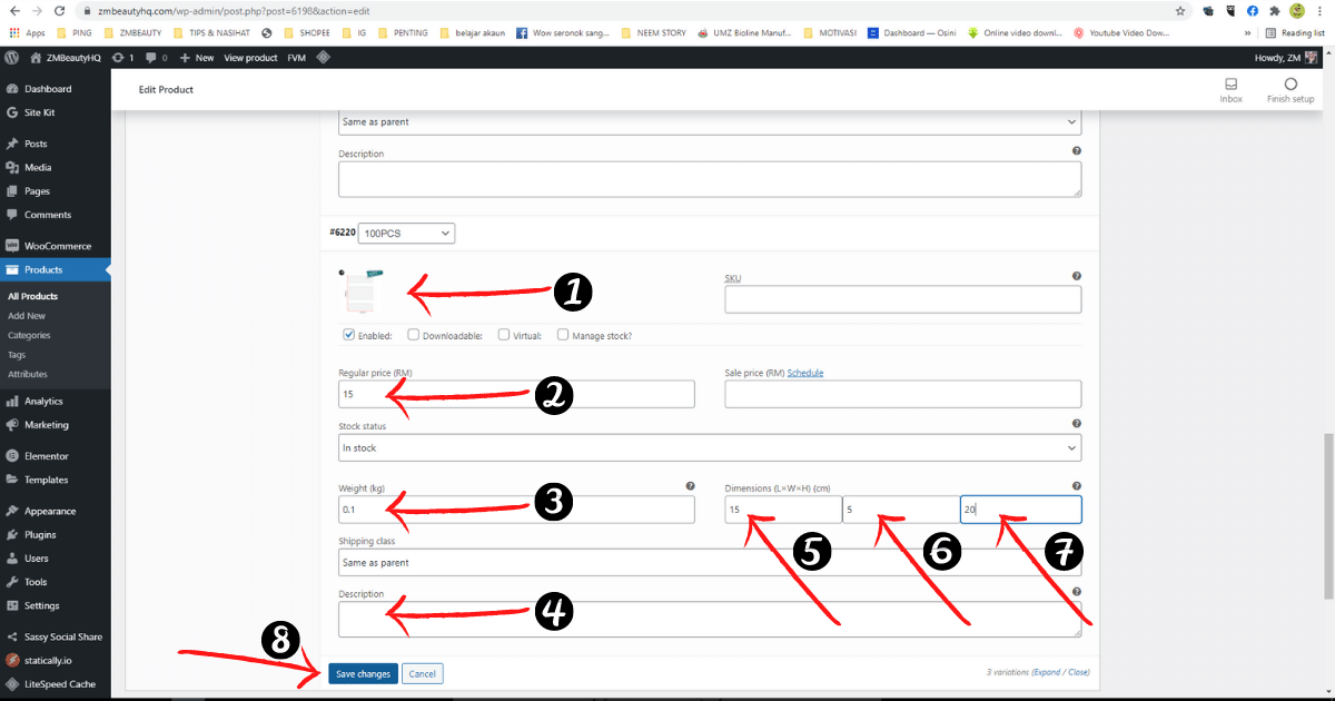 3 langkah mudah cara buat variasi produk di wordpress7