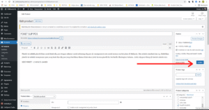 Hasil akhir tambah produk di WordPress