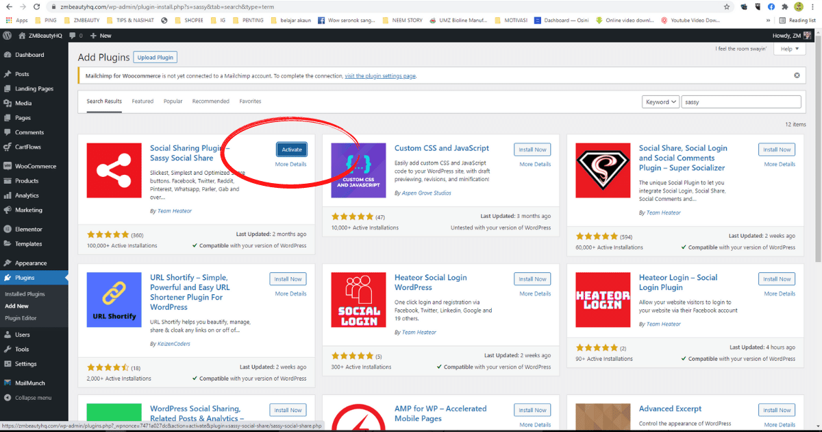 5 langkah mudah pasang plugin share media sosial di wordpress4