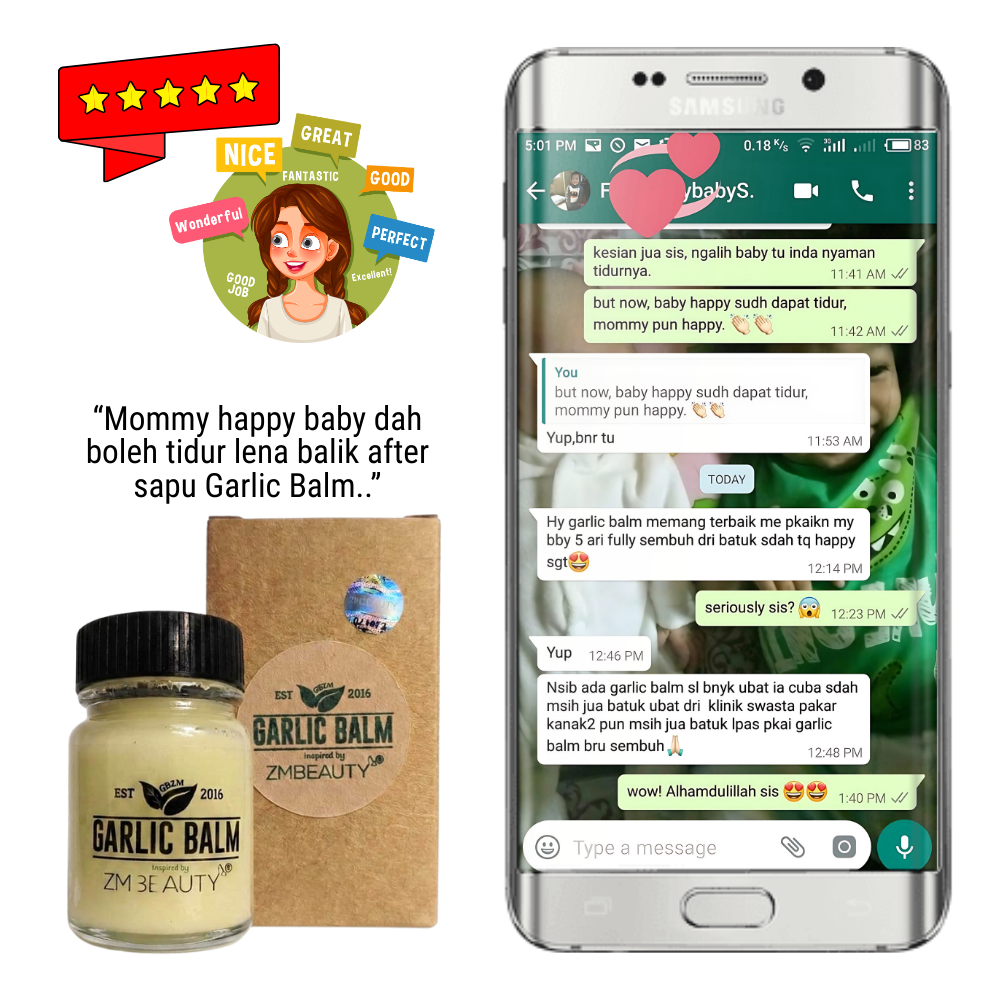 testimoni garlic balm zmbeauty terbaik untuk legakan batuk selsema anak tanpa ubat petua nenek moyang kita dahulu kala