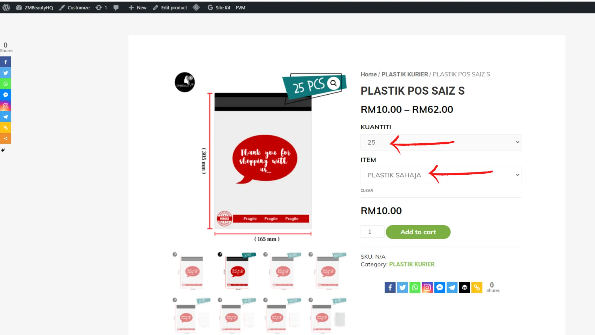 Penjanaan senarai kombinasi gandingan barangan secara pukal dalam Tutorial Cara Buat Lebih Dari Satu Variasi Produk Di WordPress.