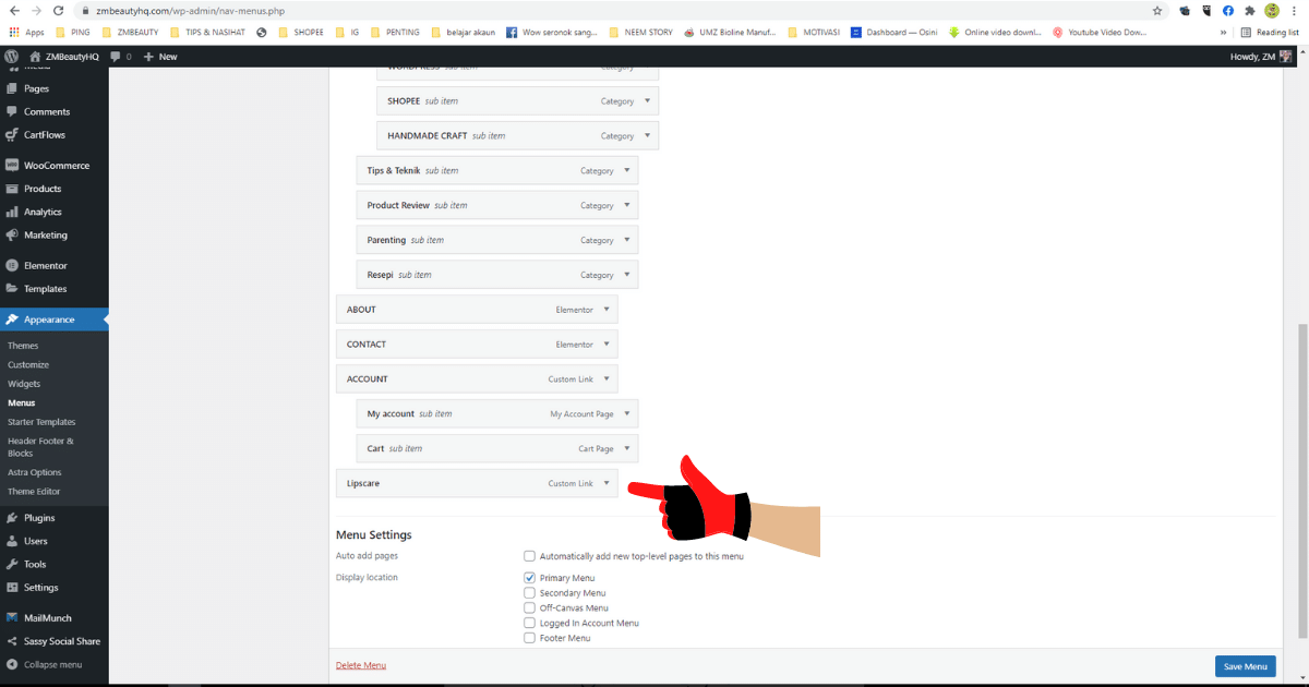 cara mudah membuat sub menu di wordpress 20218