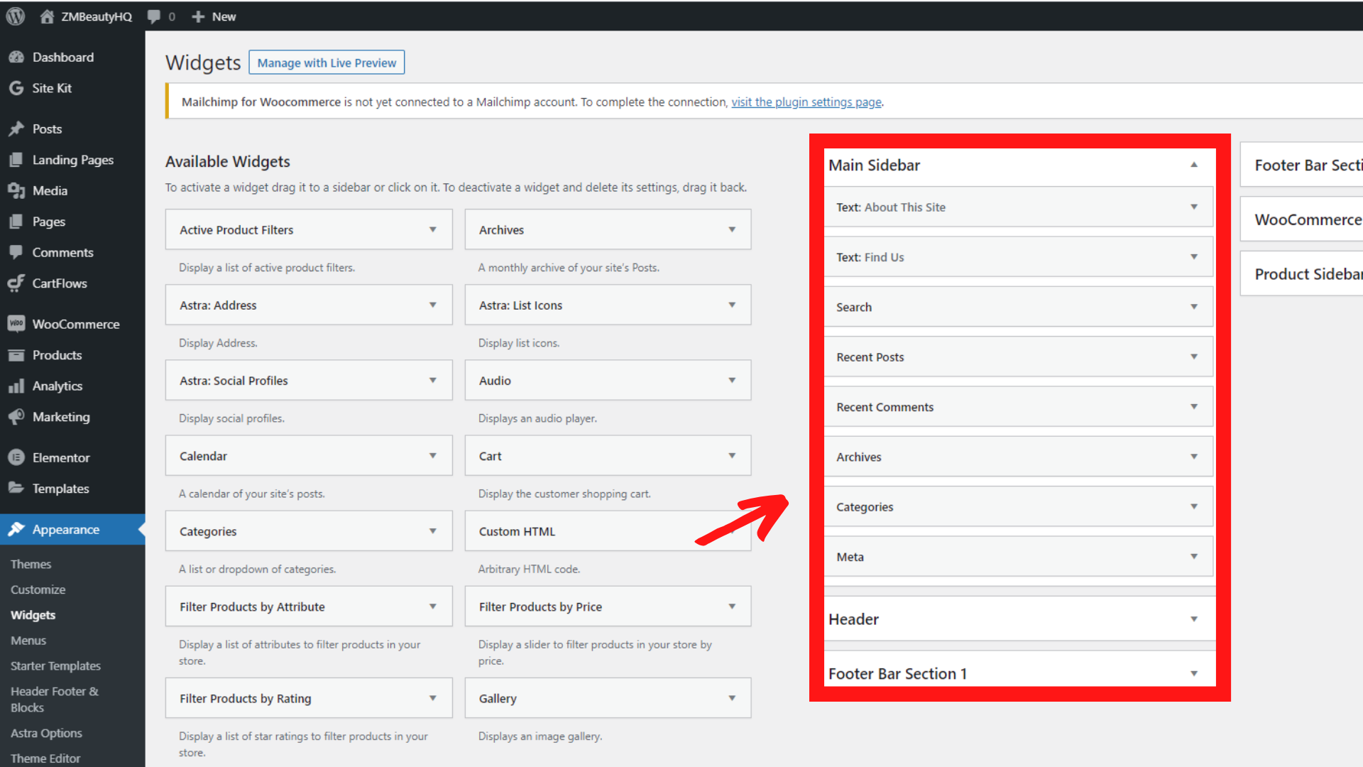 Pengaktifan fungsi lajur sisi pada halaman artikel bagi panduan 3 Langkah Mudah Pasang Side Bar Di WordPress.