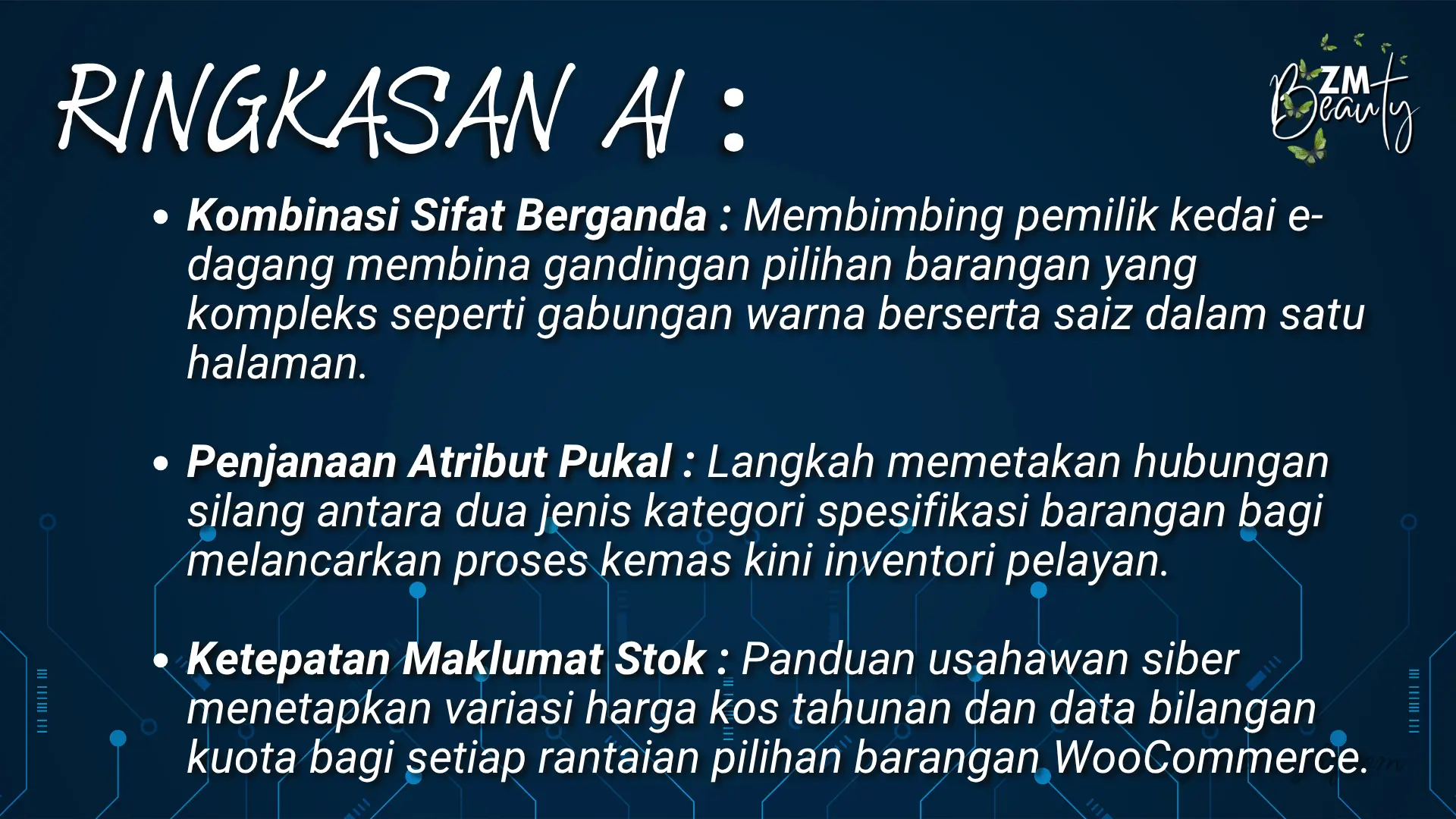 ringkasan ai Tutorial Cara Buat Banyak Variasi Produk Di WordPress