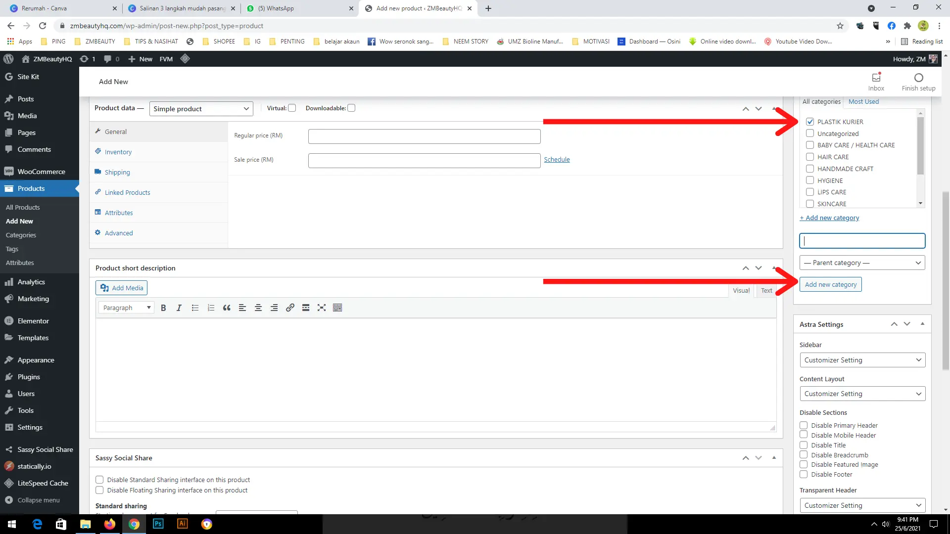 Tambah Produk di WordPress : 3 Langkah Mudah Panduan WooCommerce