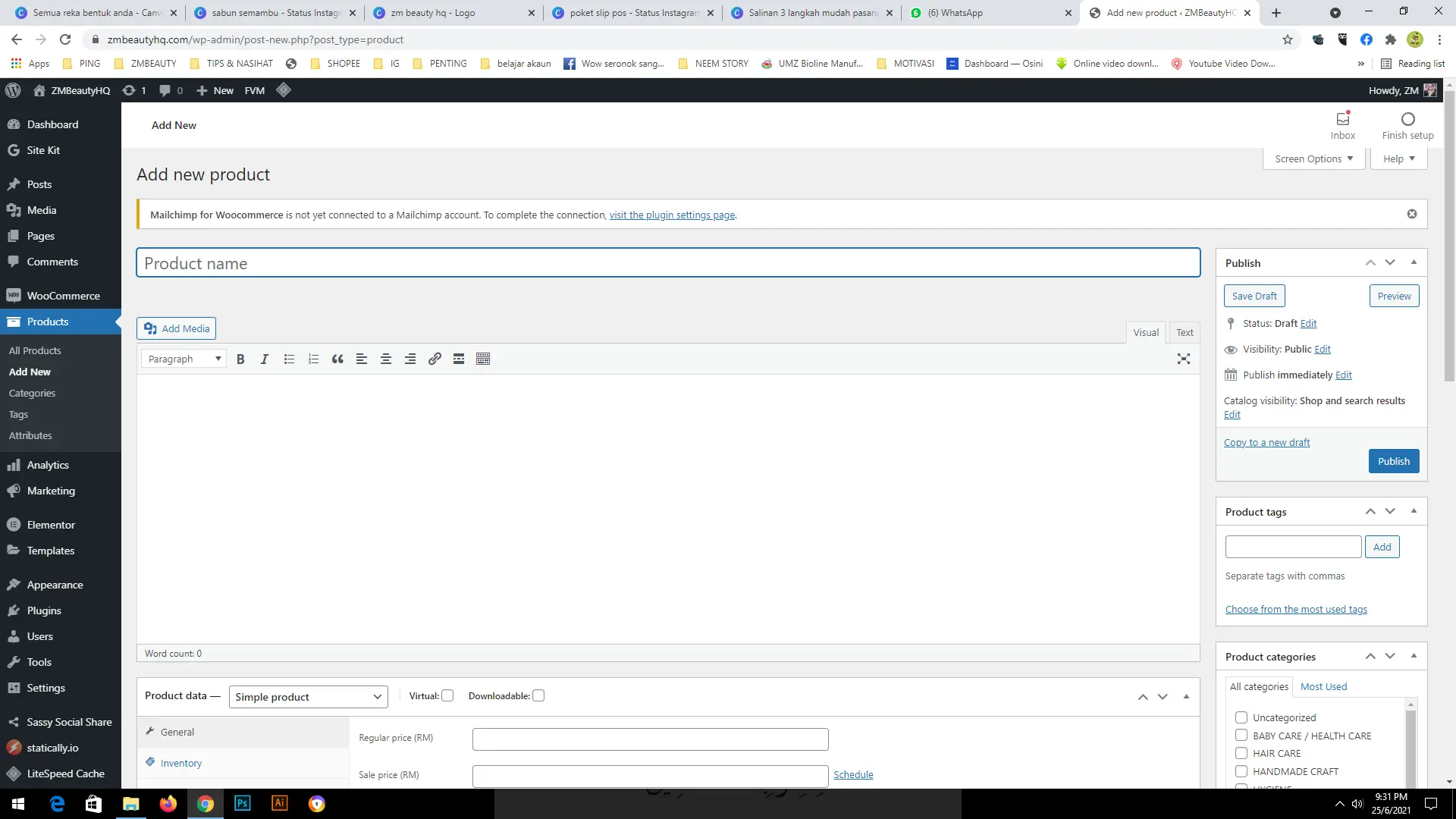 Tambah Produk di WordPress : 3 Langkah Mudah Panduan WooCommerce