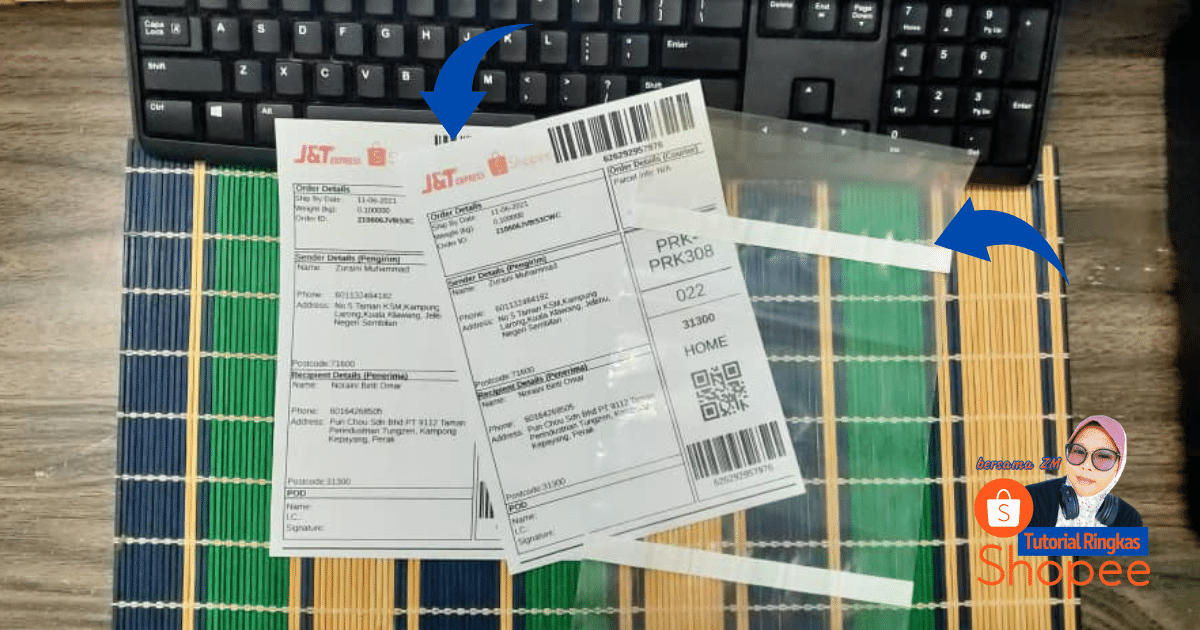 tutorial ringkas cara nak print slip pos consignment note shopee 20219
