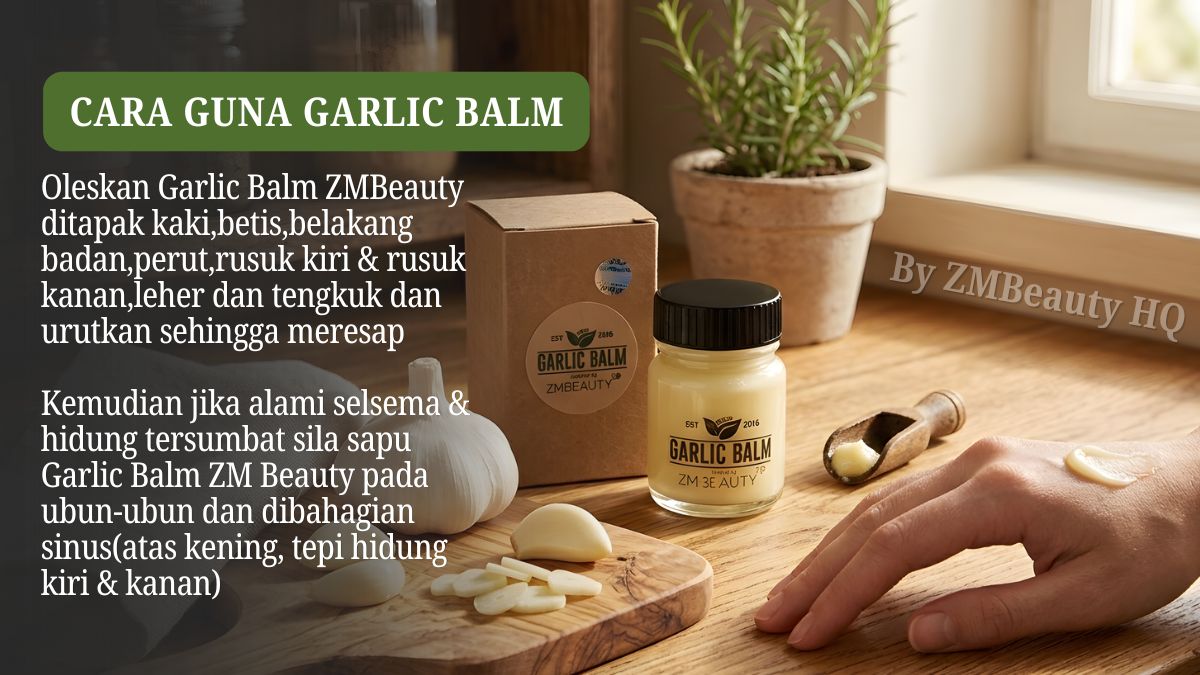 cara sapu garlic balm zmbeauty dengan betul