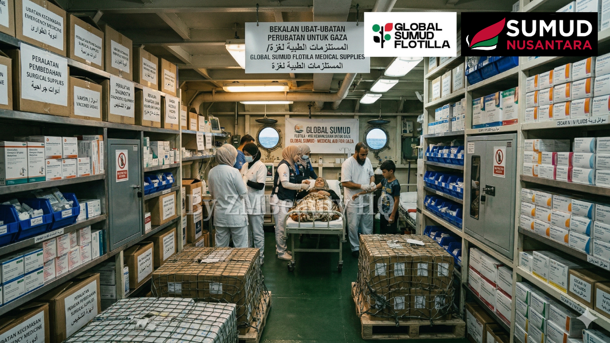 Kotak ubat-ubatan dan bantuan kemanusiaan untuk rakyat Palestin misi 2026.