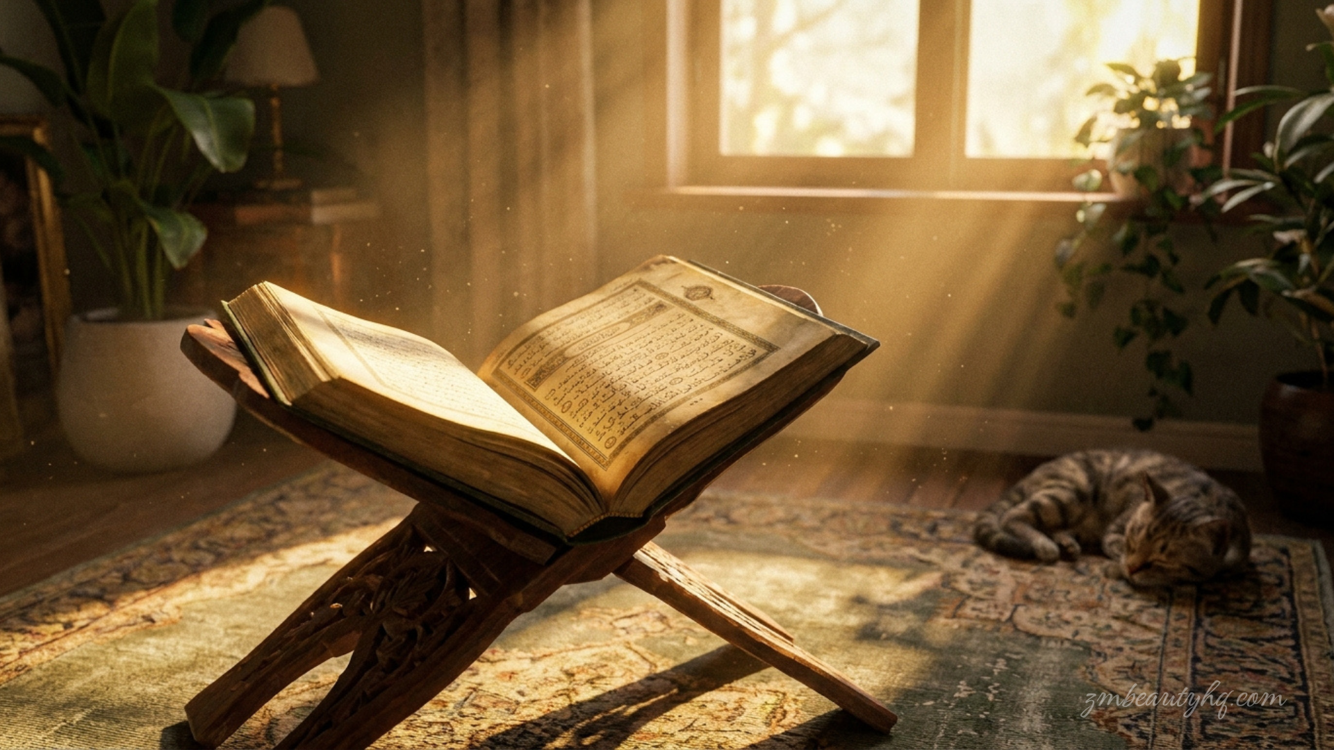 Seseorang yang menghayati Kelebihan ayat seribu dinar dan membaca al quran di waktu pagi untuk mendapatkan keberkatan dan ketenangan jiwa.