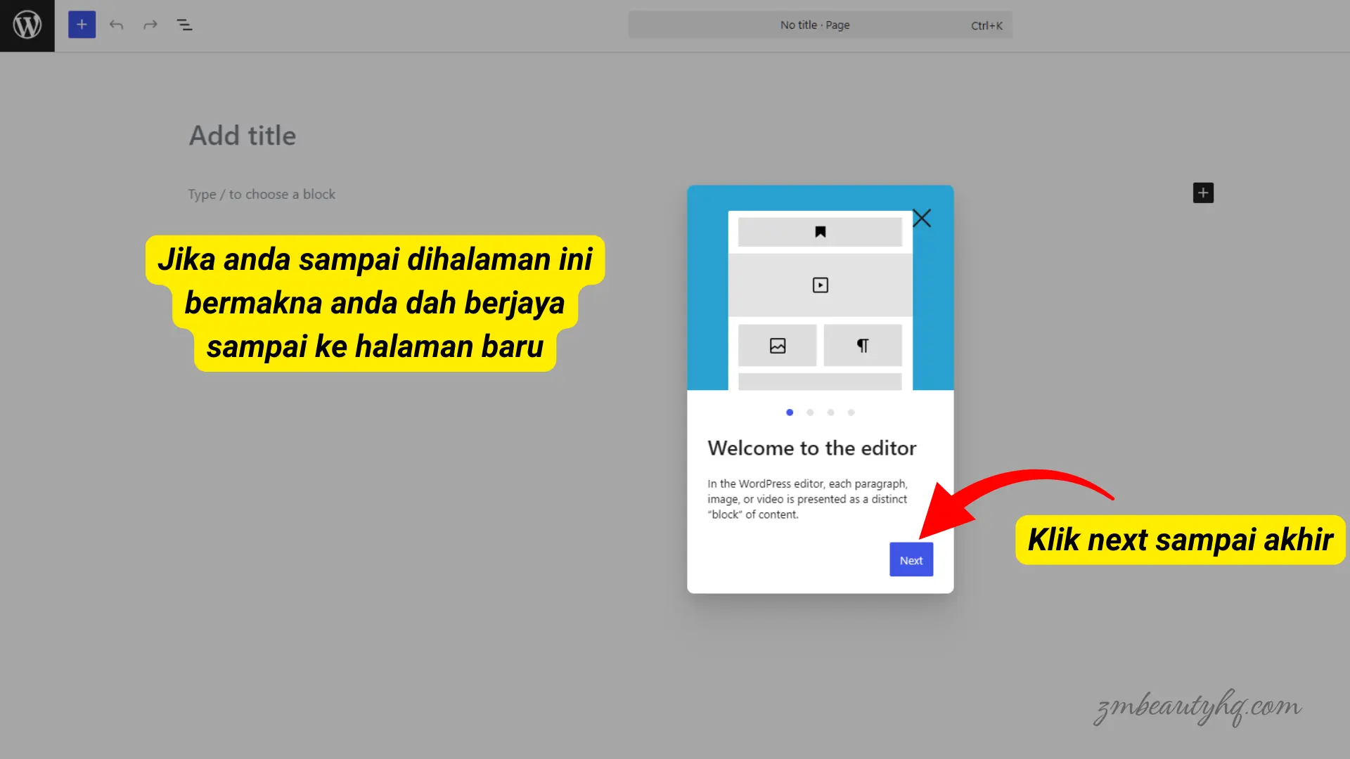 Semakan struktur pautan alamat url permalink bagi panduan Cara Bina Halaman About Us WordPress NetKL.