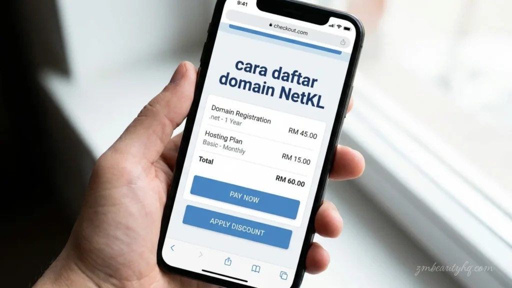 Proses pembayaran perbankan internet FPX yang selamat untuk melengkapkan cara daftar domain NetKL.