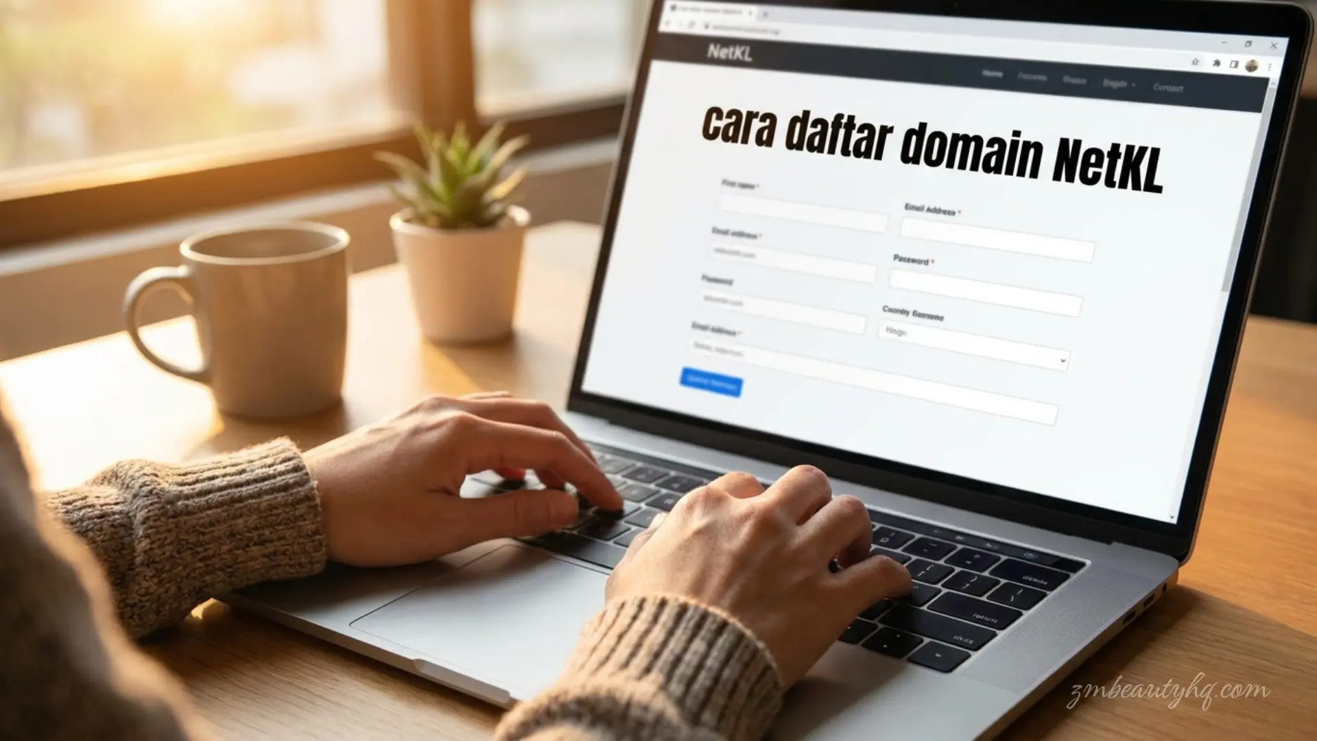 Langkah mengisi maklumat pemilik profil semasa mengikuti panduan cara daftar domain NetKL untuk akaun baharu.