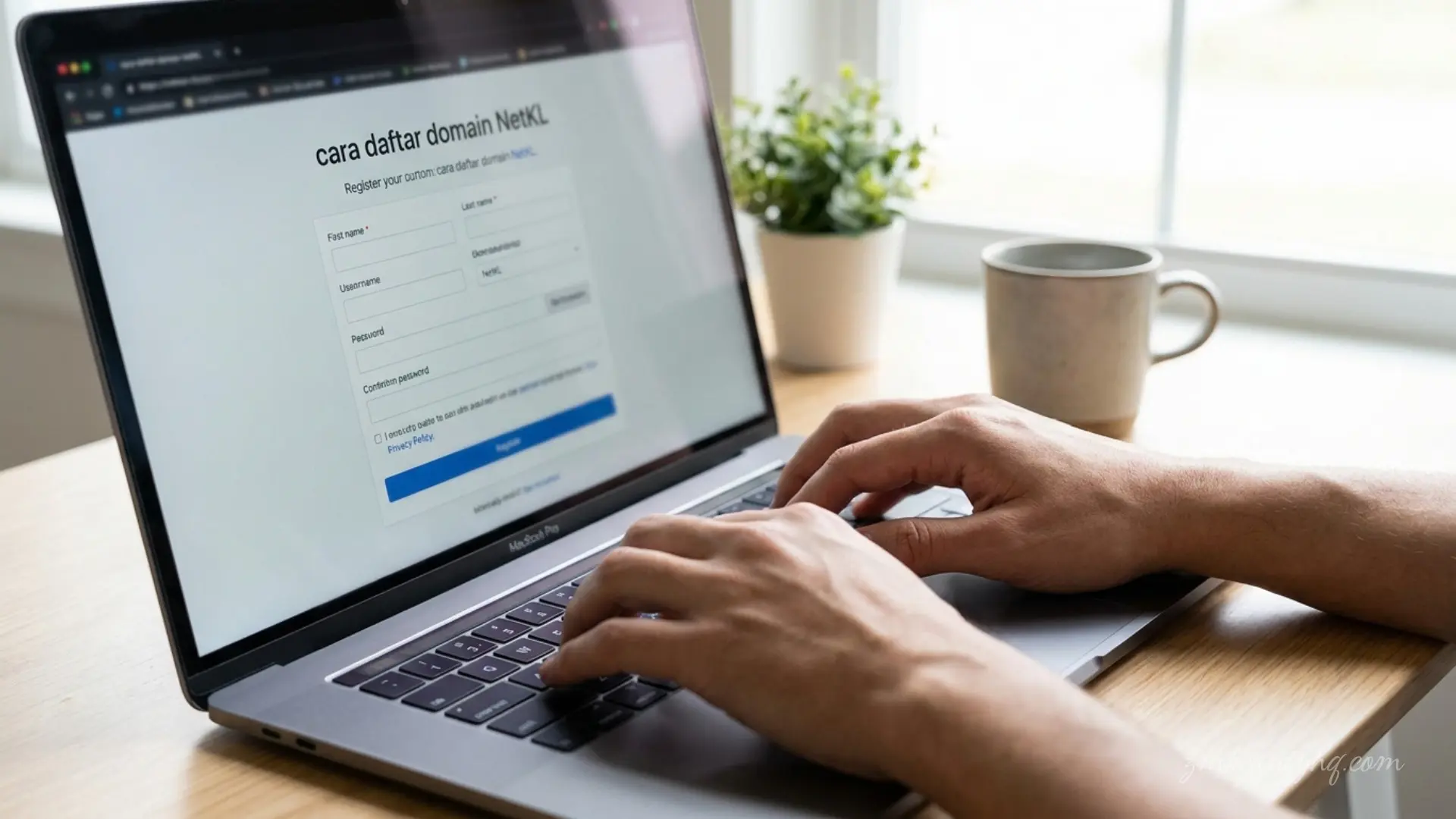 Tutorial cara daftar domain NetKL bermula dengan semakan ketersediaan nama jenama di portal rasmi.