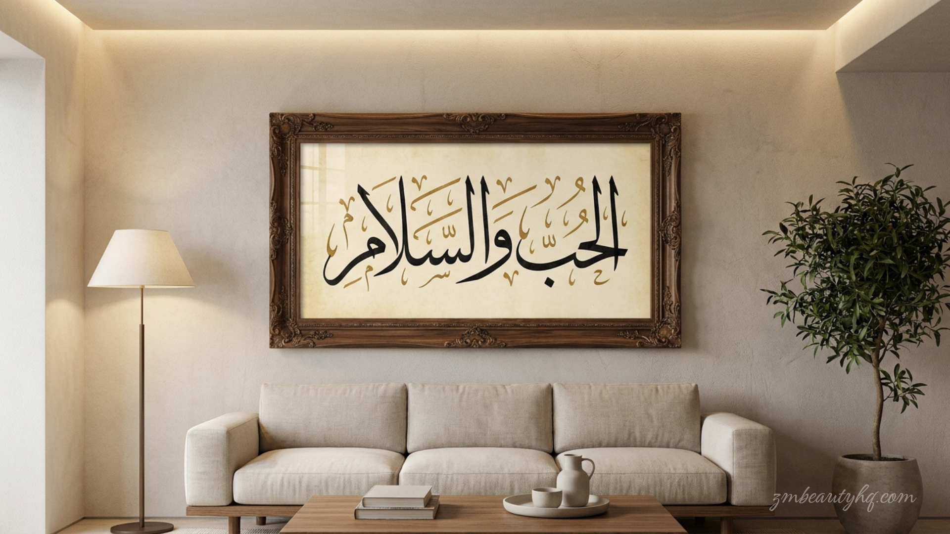 Kaligrafi kelebihan ayat seribu dinar yang indah sebagai hiasan dinding rumah pembuka pintu rezeki.