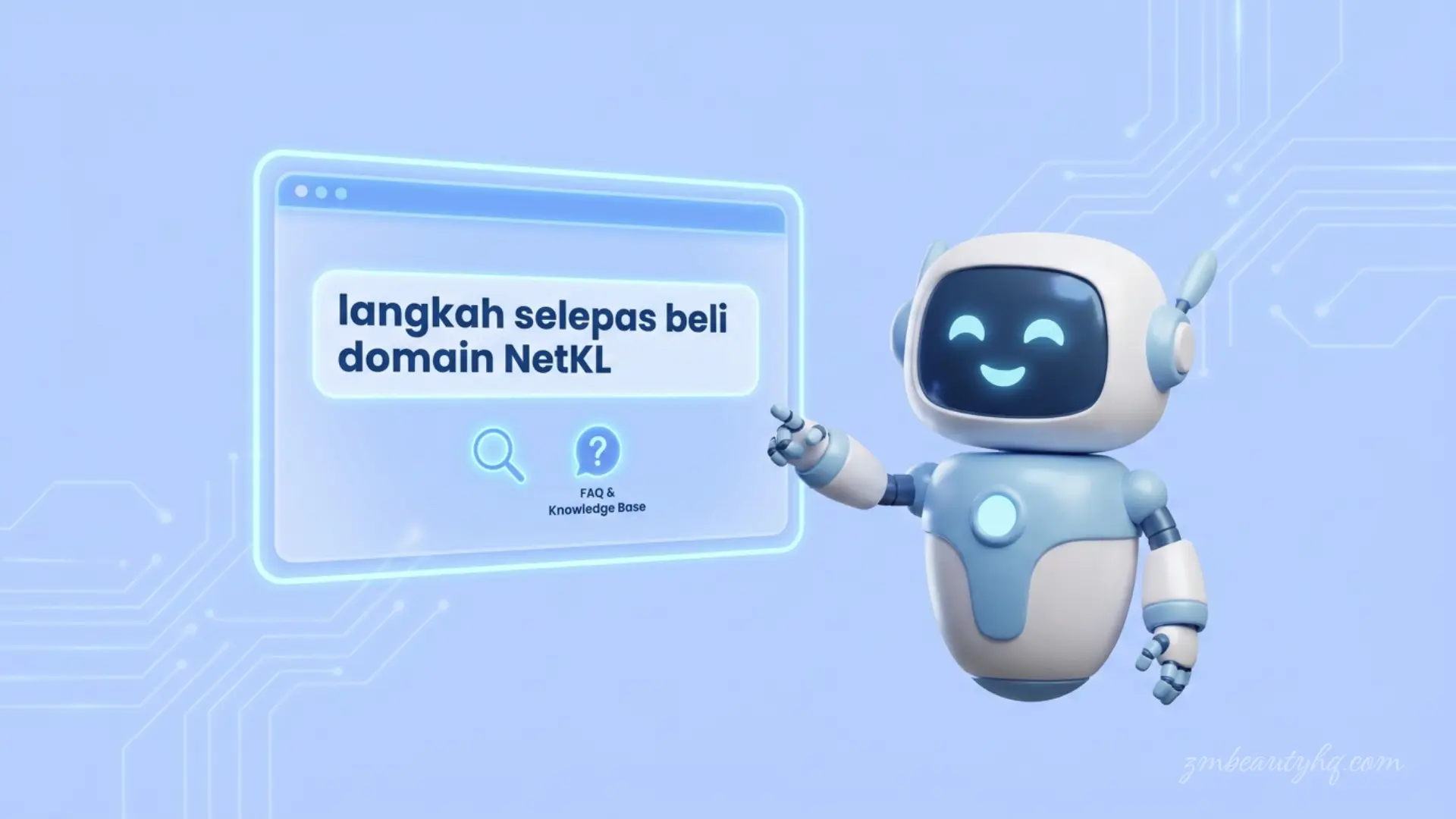 Ruangan dokumentasi bantuan tutorial bagi menyelesaikan masalah remeh dalam siri langkah selepas beli domain NetKL.