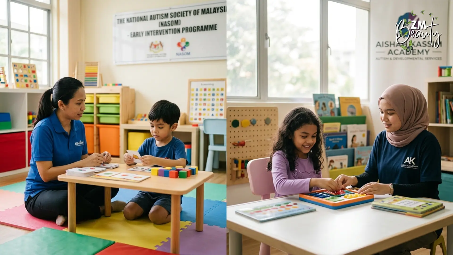 Aktiviti pembelajaran berkualiti tinggi di pusat terapi autisme swasta harga premium
