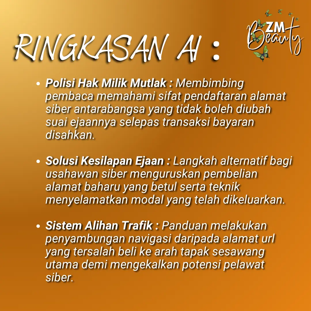 cara tukar nama domain NetKL.